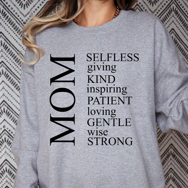 Merkmale einer Mama, Inspirierend Muttertag Sweatshirt (Von Creator hochgeladen)