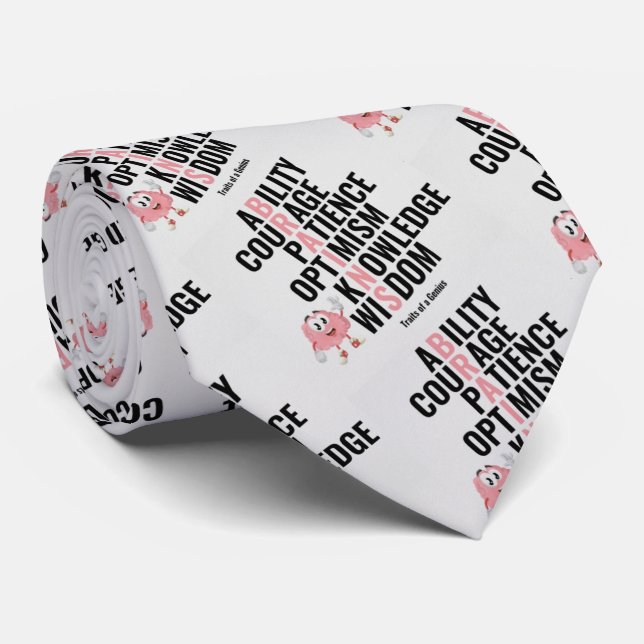 Merkmale eines Genius Krawatte (Gerollt)