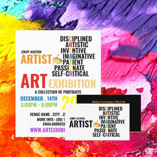 Merkmale eines Künstlers, Künstlerausstellungswerb Flyer