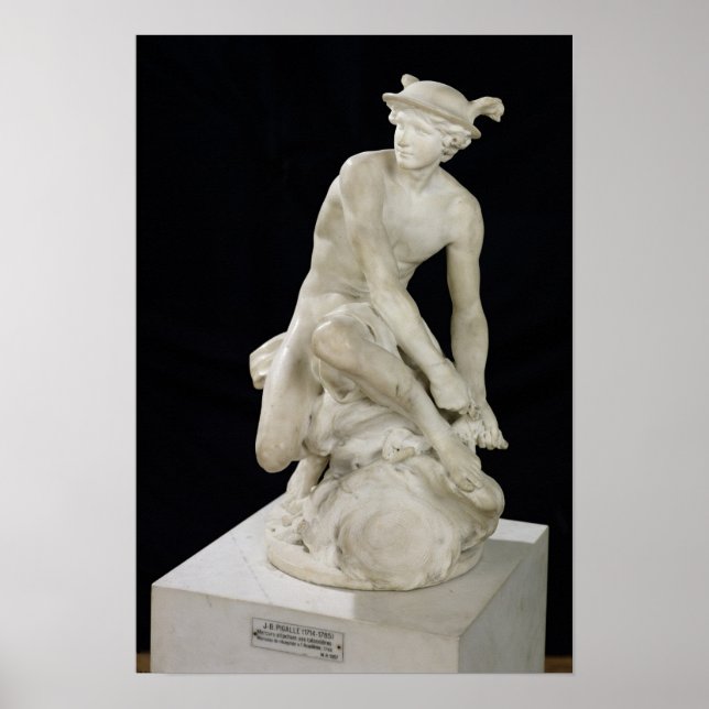 Merkur Attaching seiner Flügelsandalen, 1744 Poster (Vorne)