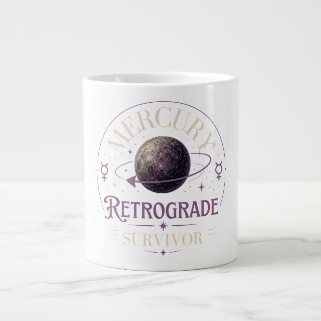 Merkur-Retrograd-Überlebender Jumbo-Tasse (Vorderseite)