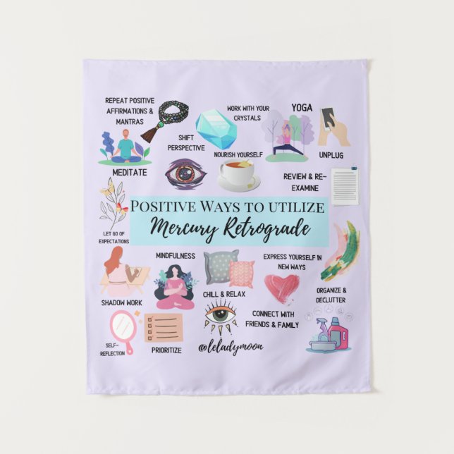 Merkur rückrograde wandteppich (Vorderseite)