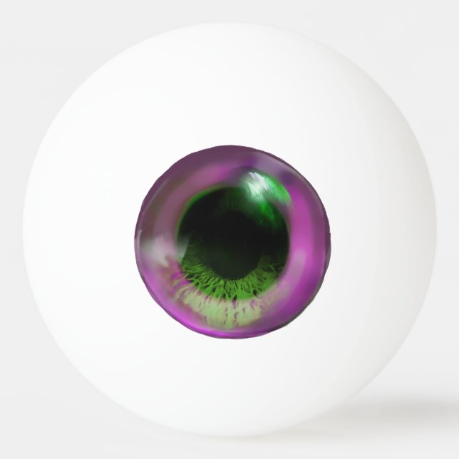 Merkwürdig Lila Trippy Funky Eye Tischtennisball (Rückseite)
