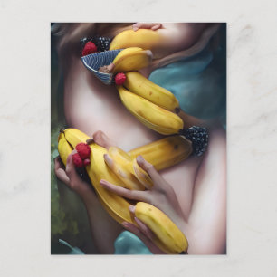 Merkwürdige AI Gone Bananas Postkarte