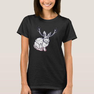 Merkwürdige Antelabbit Niedliche Kaninchen-Tiergra T-Shirt