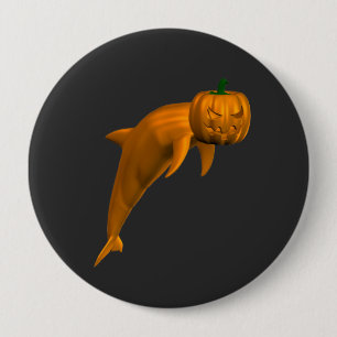 Merkwürdige Halloween-Dolphin Button