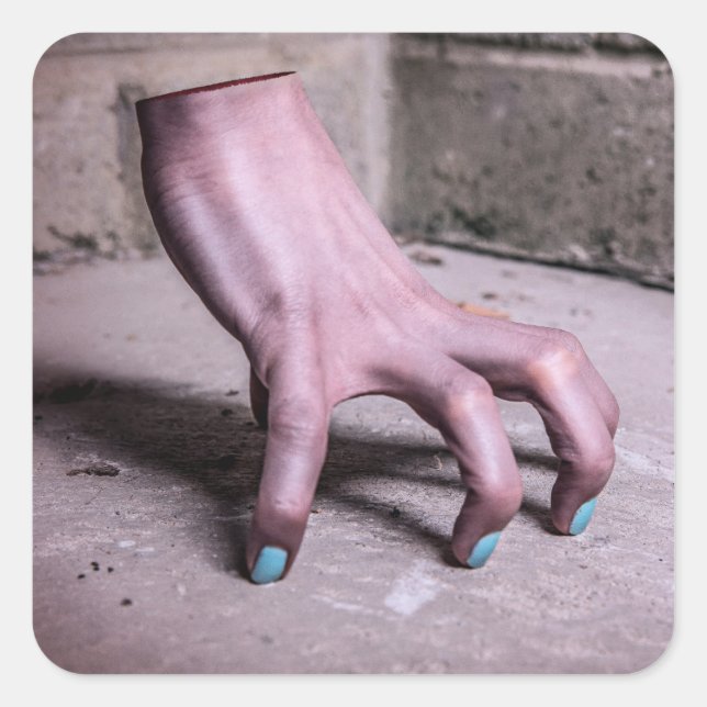 Merkwürdige Handaufkleber Quadratischer Aufkleber (Vorderseite)