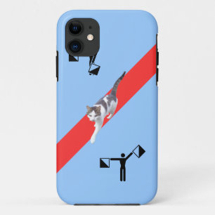 Merkwürdige Kunst mit Katze iPhone 11 Hülle