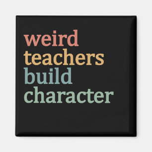 Merkwürdige Lehrer bauen Charakter Retro-Lehrer Magnet
