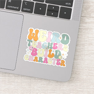 Merkwürdige Lehrer bauen Charakterlehrer Cool Aufkleber