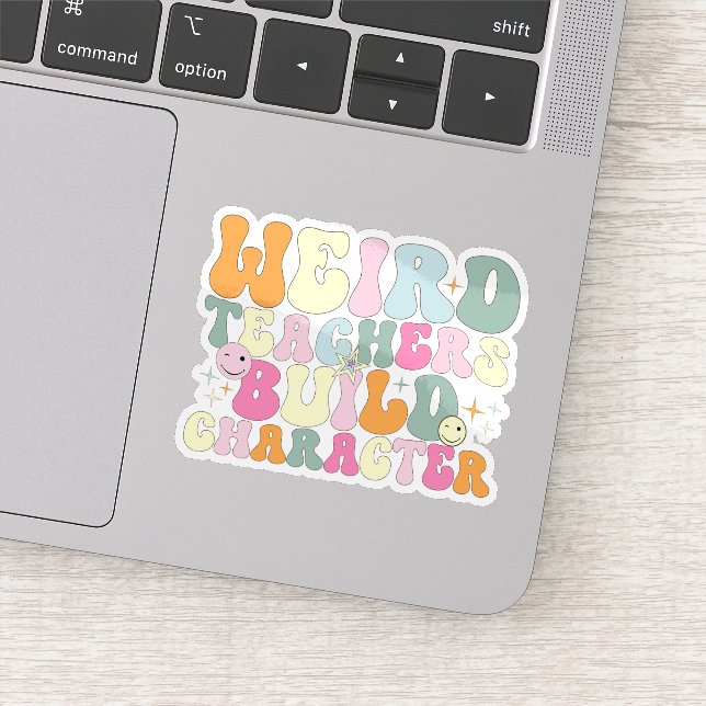 Merkwürdige Lehrer bauen Charakterlehrer Cool Aufkleber (Detail)