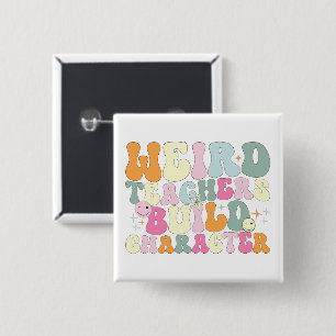 Merkwürdige Lehrer bauen Charakterlehrer Cool Button