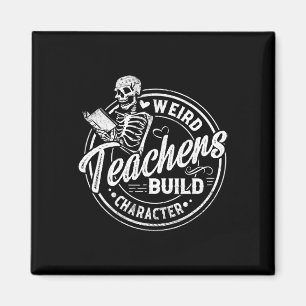 Merkwürdige Lehrer bilden Charakter Funny Skeleton Magnet