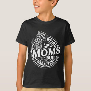 Merkwürdige Mütter bilden Charakter Skelett lustig T-Shirt