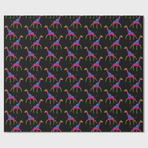 Merkwürdige Psychedelic Giraffe Geschenkpapier