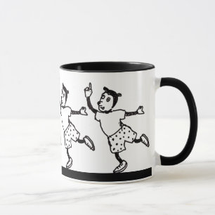 Merkwürdige Tiere, die Tasse tanzen