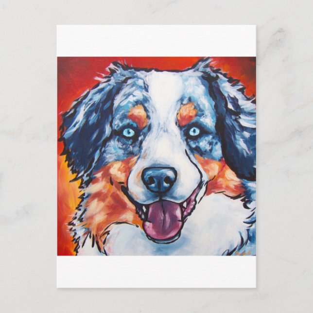 Merle Aussie Postkarte (Vorderseite)