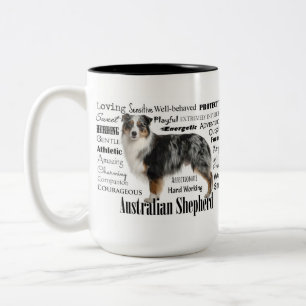 Merle Australian Shepherd Zweifarbige Tasse
