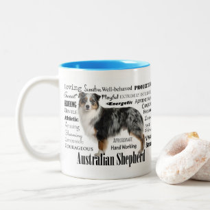 Merle Australian Shepherd Zweifarbige Tasse