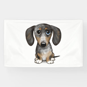 Merle Dapple Dackel Niedliche Dackel Dog Banner
