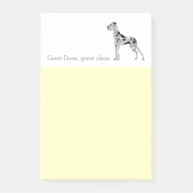 Merle Deutsche Dogge Post-it Klebezettel (Vorderseite)