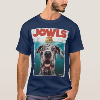 Merle Dogge Jowls Pawsop Blaues Auge Brauner Hund  T-Shirt