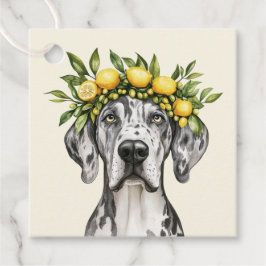 Merle Great Dane Dog Lemon Crown Geschenkanhänger