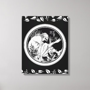 Merlin Art Nouveau Fantasy Leinwanddruck