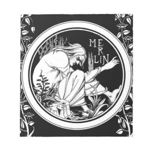 Merlin Art Nouveau Fantasy Notizblock