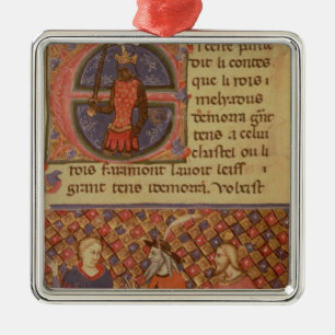 MERLIN, das Arthur tutoring ist Silbernes Ornament