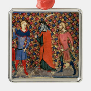 MERLIN, das Arthur tutoring ist Silbernes Ornament