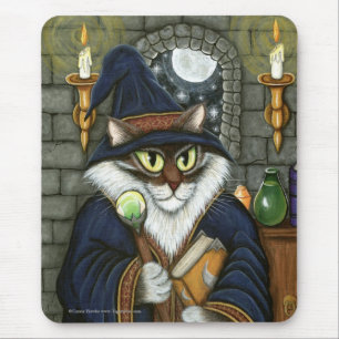 MERLIN-Magier-Zauberer-Katzen-magischer Zauberer Mousepad