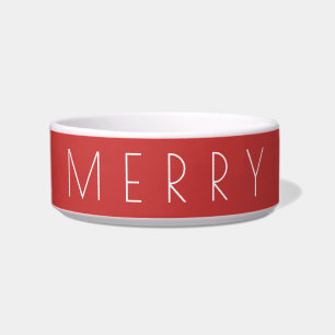Merlin Simple Red Minimalistisch Holiday Pet Napf