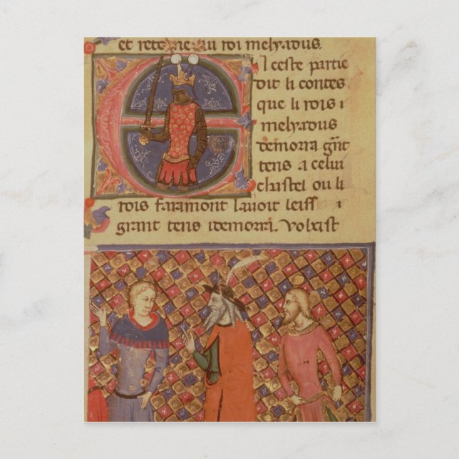 Merlin tutoring Arthur Postkarte (Vorderseite)