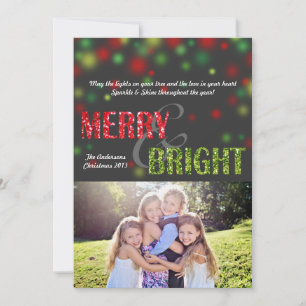 Merlin und Bright Modern Holiday Foto Card Feiertagskarte