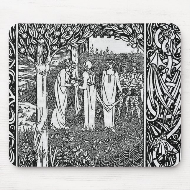 Merlin von Aubrey Beardsley - HD Mousepad (Vorne)