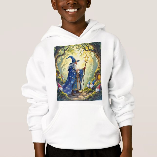 Merlin with Gnomes Hoodie Sweatshirt (Vorderseite)