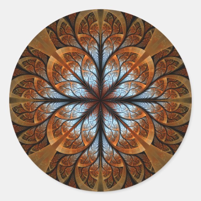 Merlins Rose Runder Aufkleber (Vorderseite)