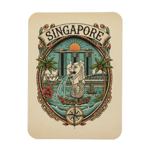 Merlion Singapur Magnet