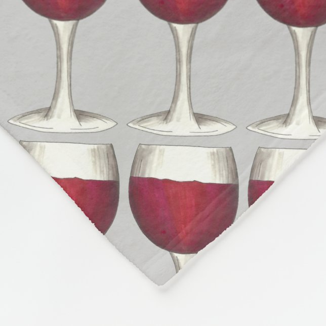 Merlot Cabernet Roter Wein Glass Drink Weinkeller Fleecedecke (Ecke)