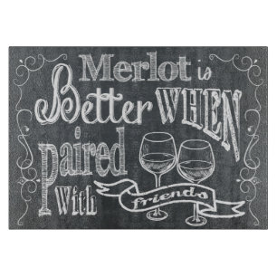 Merlot Chalkboard Schneidebrett