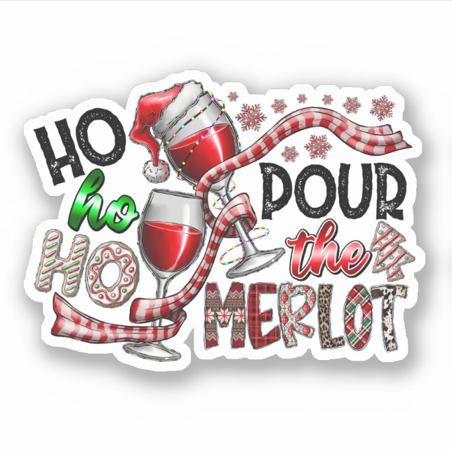 Merlot Christmas Viny Sticker (Vorderseite)