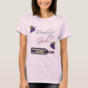 Merlot-Mädchen - Vintage Wein-Liebhaber T-Shirt