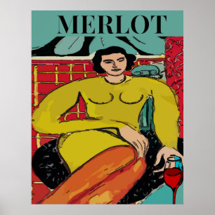 Merlot Maid, Wein Poster