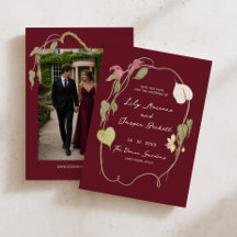 Merlot & Moss Whimsical Hochzeit - Save-the-Date