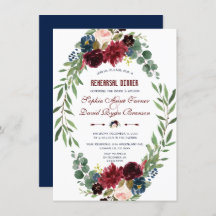 Merlot Navy Blütenblume Probe Abendessen