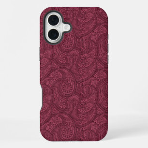 Merlot Paisley iPhone 16 Plus Hülle