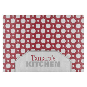 Merlot-Polka-Punkt-personalisiertes Schneidebrett