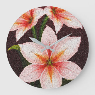 Merlot Radiance Lily Große Wanduhr