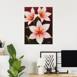 Merlot Radiance Lily Poster